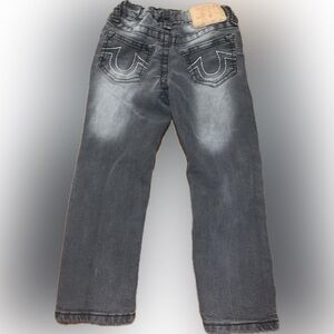 True Religion Gray Distressed Toddler Kids Jeans Pants Adustable Waist 5